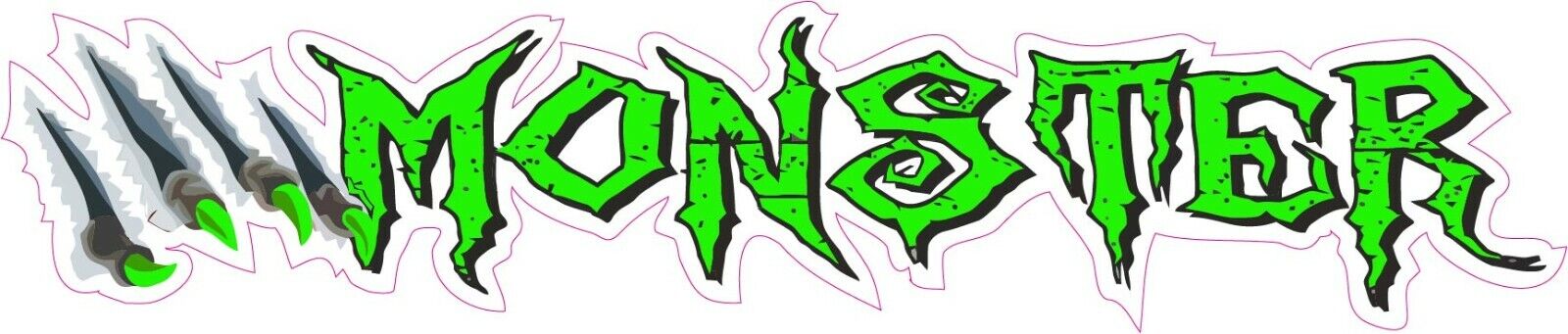 Monster Claws Green Large Decal 12