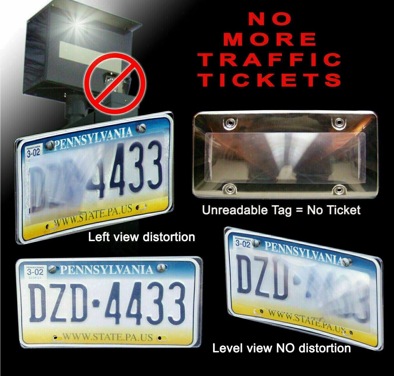 1 Anti speed RedLight Toll camera stopper license plate cover that block picture