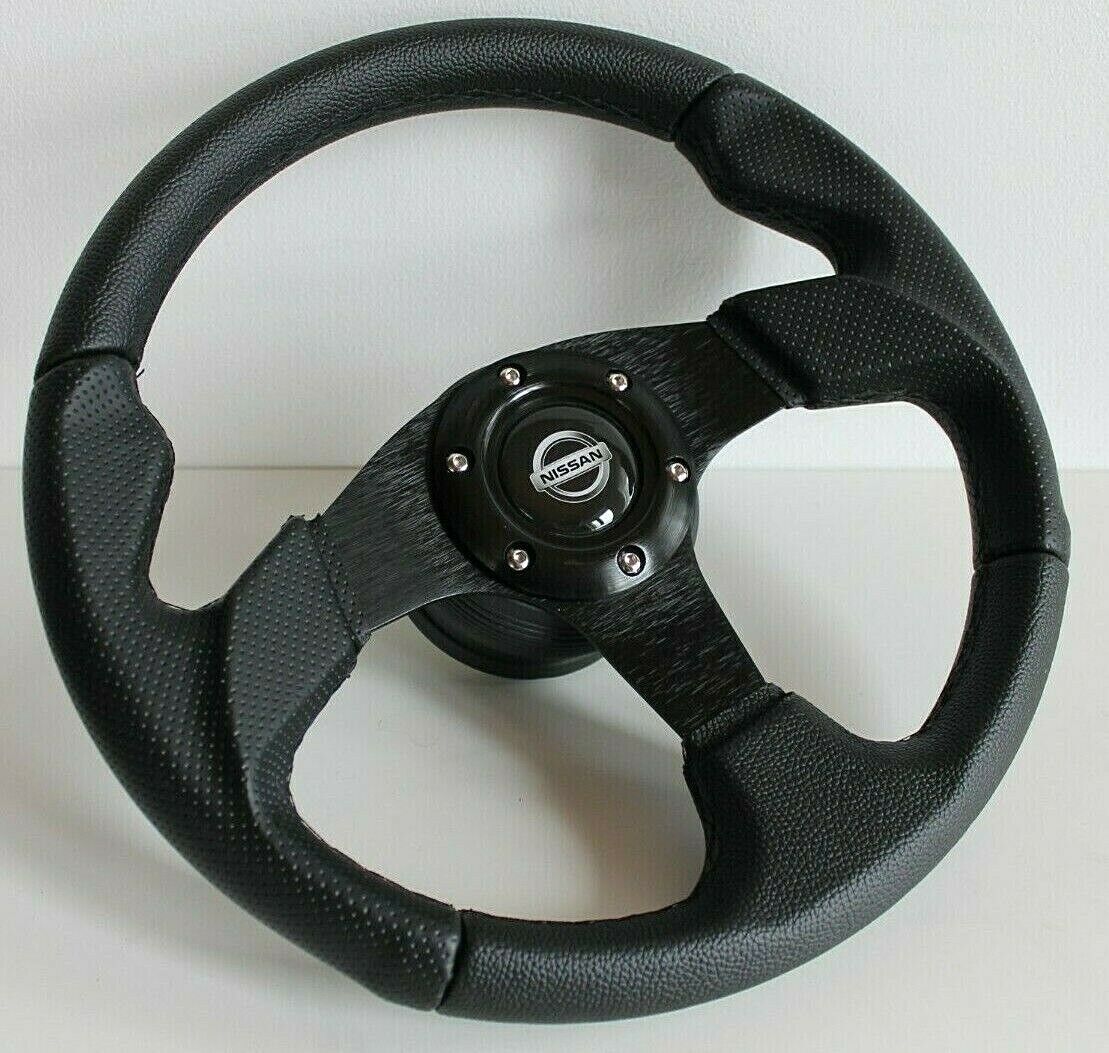 Steering Wheel Fits For Nissan Racing Perforated Leather  Sport 200SX 240 300ZX 