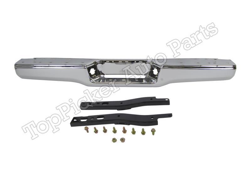 FOR Toyota 1993-1998 T100 Rear Bumper Chrome Face Bar Bracket With Hardware
