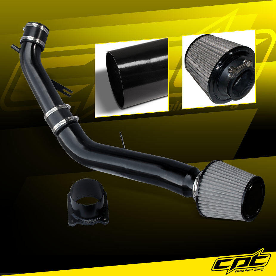 For 03-07 G35 3.5L V6 Manual Black Cold Air Intake + Stainless Steel Air Filter