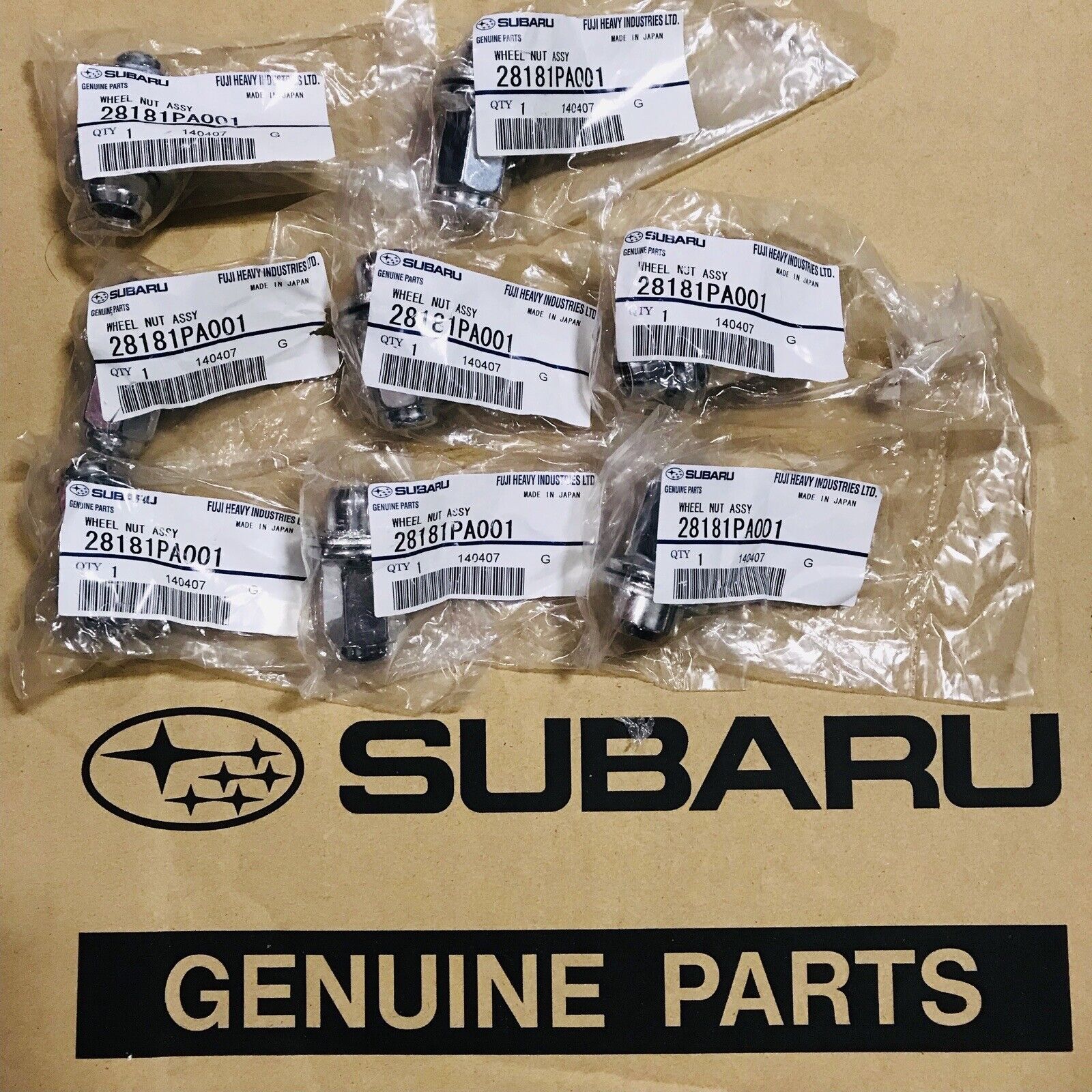 92-97 Subaru SVX Wheel Lug Nut 28181PA001 Genuine OEM Qty 8