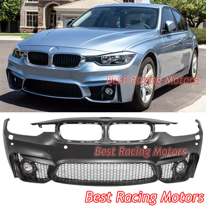 For 2012-2018 BMW 3-Series F30 Sedan M3 Style Front Bumper + Glass Fog + PDC