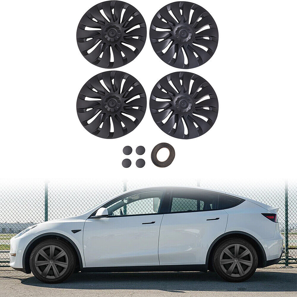 4PCS 19inch Full Cover Hubcaps For Tesla Model Y Storm Wheel Rim Cover