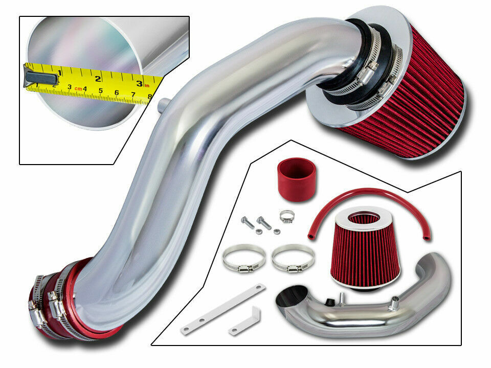 BCP RED 02-06 Acura RSX Base 2.0L Short Ram Air Intake Racing System + Filter