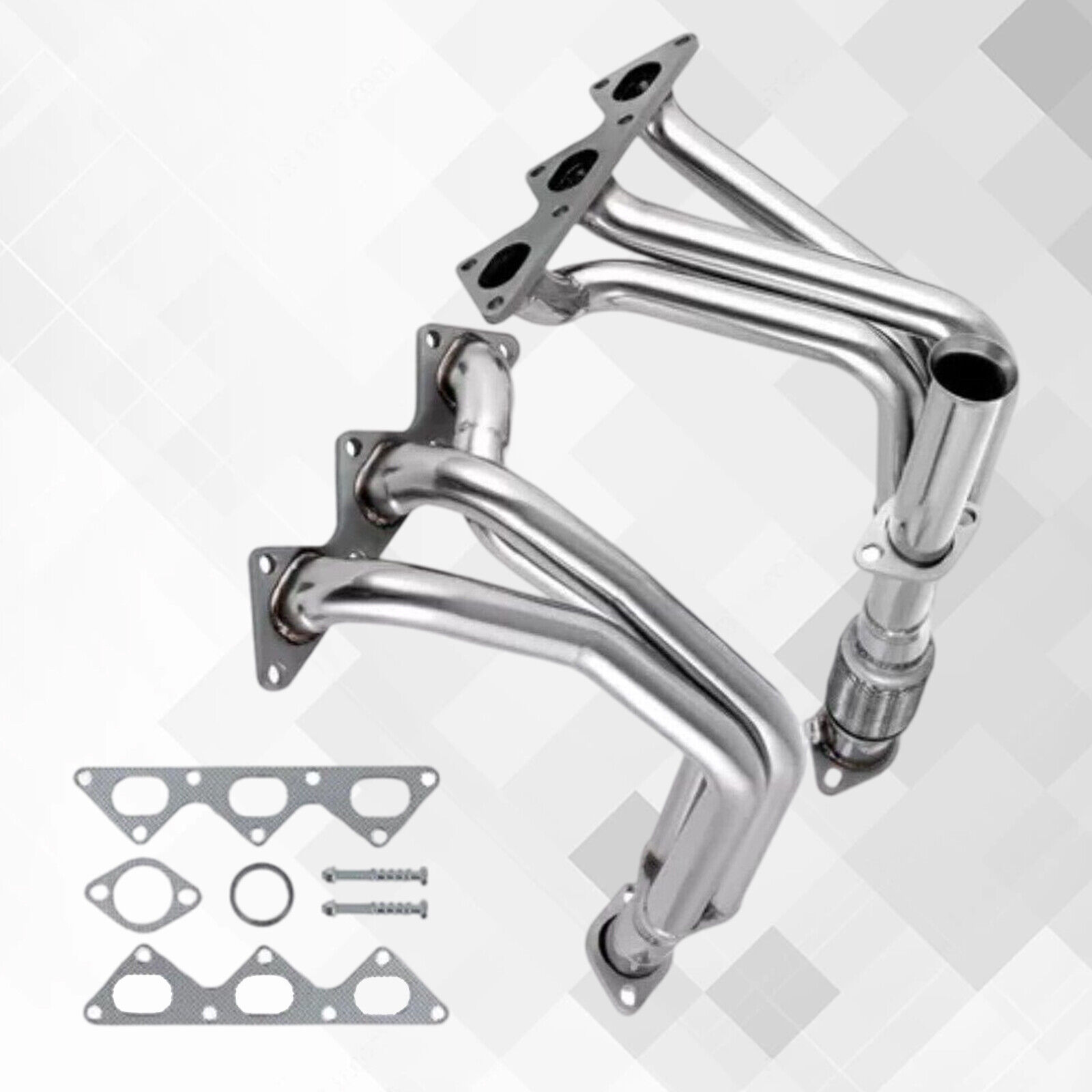 Stainless Exhaust Header For 1991-99 Mitsubishi 3000GT/91-96 Stealth 3.0 N/A VpQ
