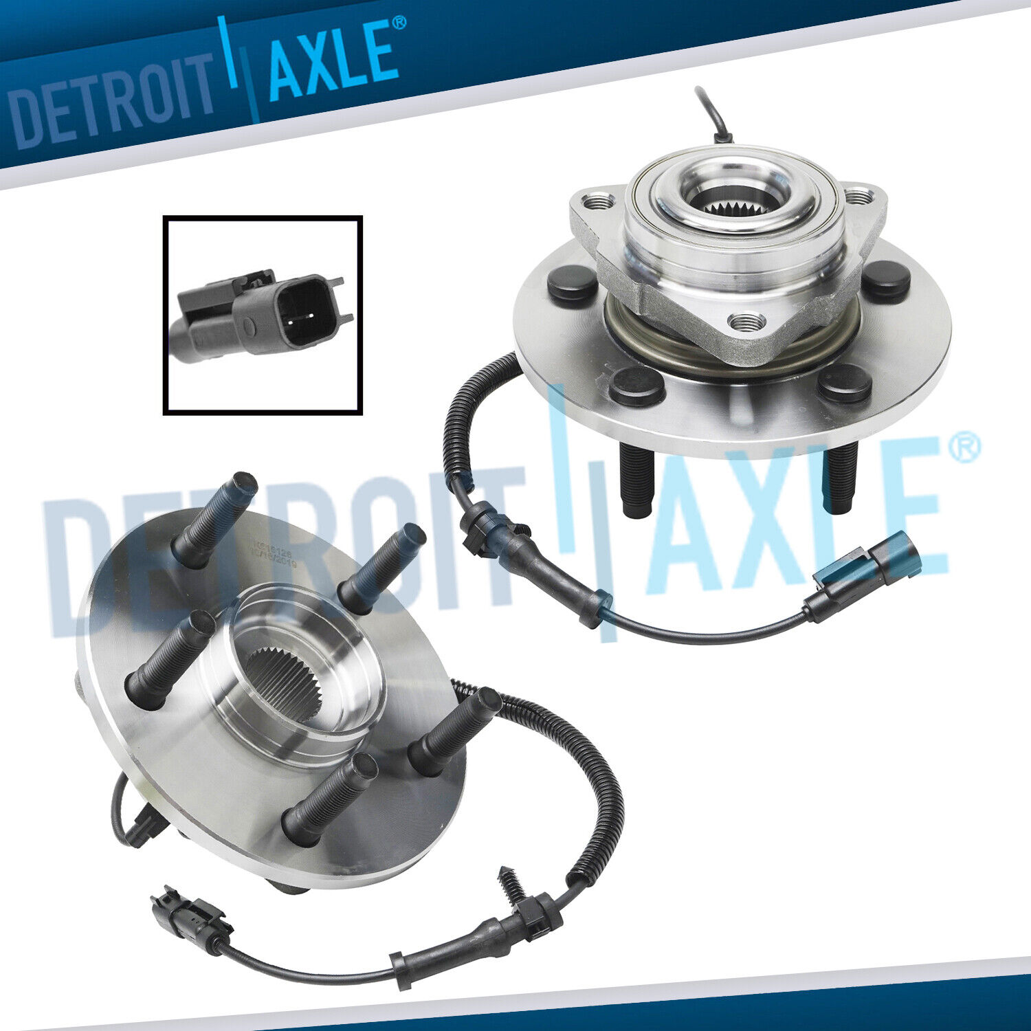 Pair Front Left Right Wheel Bearings and Hub Assembly for Dodge RAM 1500 w/ ABS