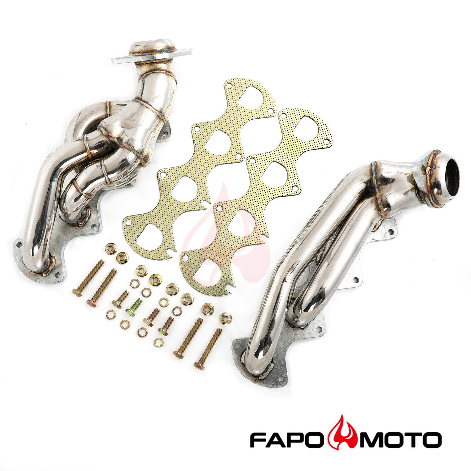 FAPO Shorty Headers for 04-10 Ford F150 XL XLT FX4 Lariat King Ranch 5.4L 330 V8