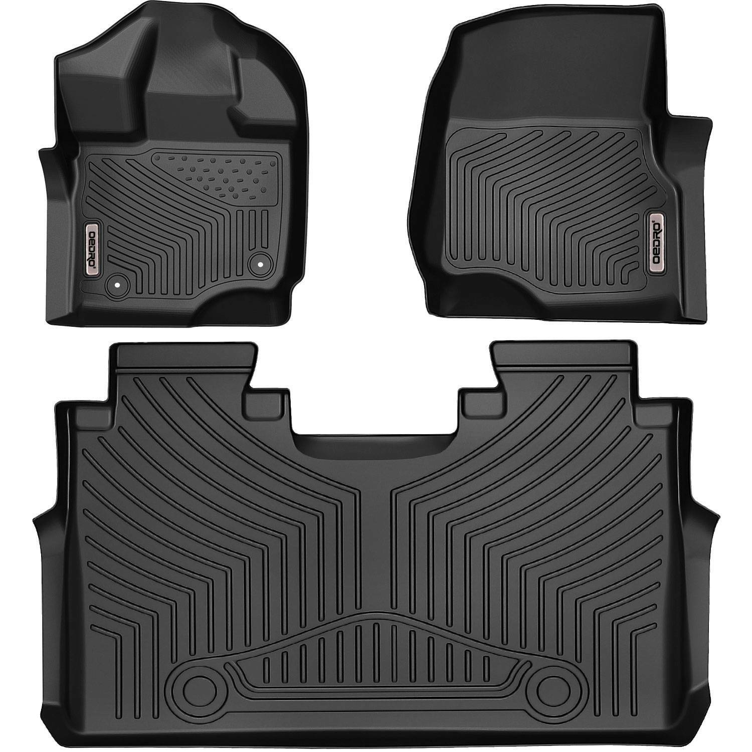 OEDRO Floor Mats Liners for 2015-2024 Ford F-150/F-150 Lightning Super Crew Cab