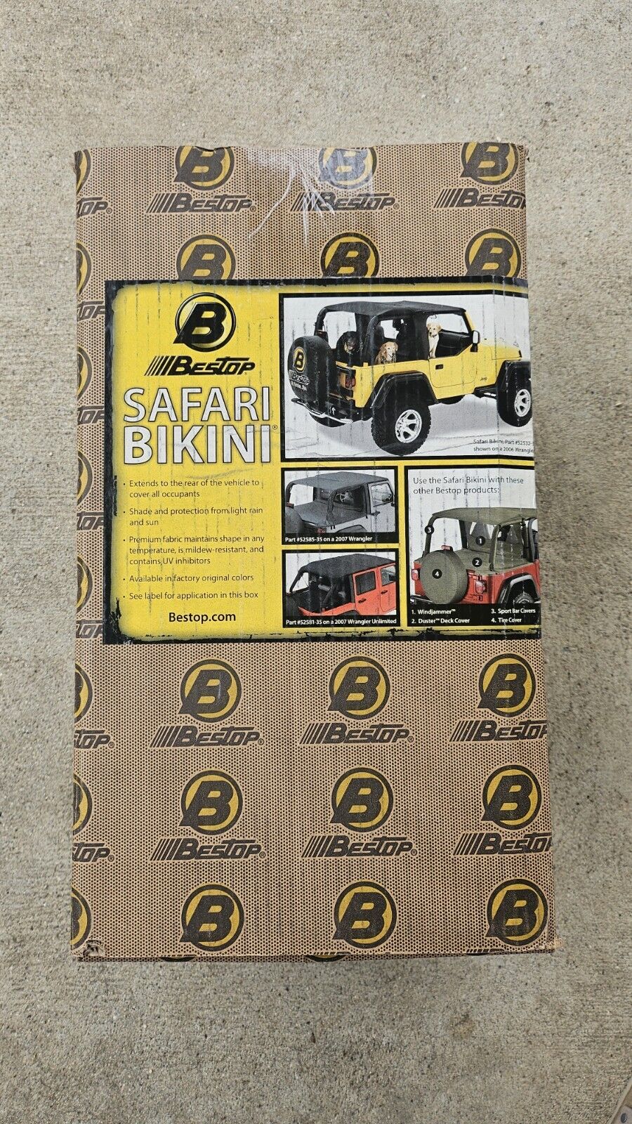 Bestop 52585-35 Black Header Safari Bikini Top for 2007-2009 Jeep Wrangler JK
