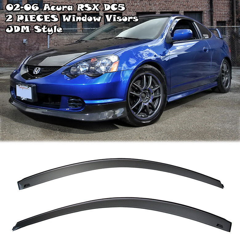 For 02-06 RSX Window Rain Guard Visors 2Dr COUPE DC2 Acura Integra JDM-Style