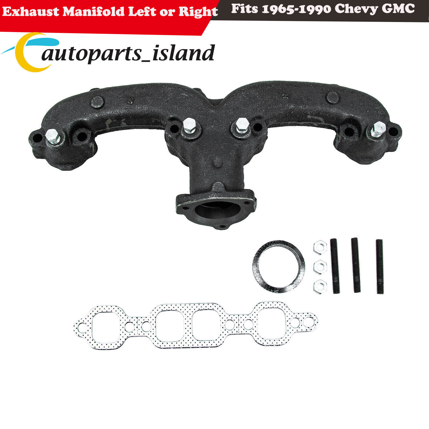 Exhaust Manifold Left or Right Fits 1965-1990 Chevy GMC Van Pickup Small BB