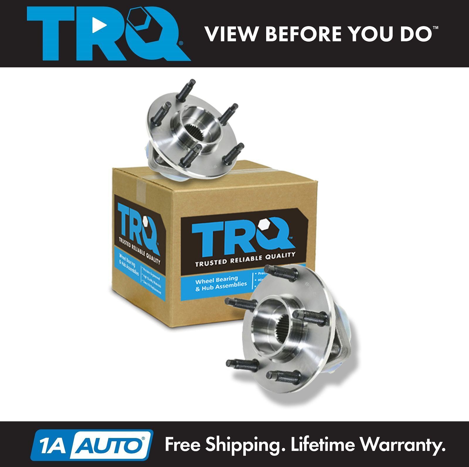 TRQ Wheel Hub & Bearing Assembly Rear Pair Set for Chevy Corvette XLR-V