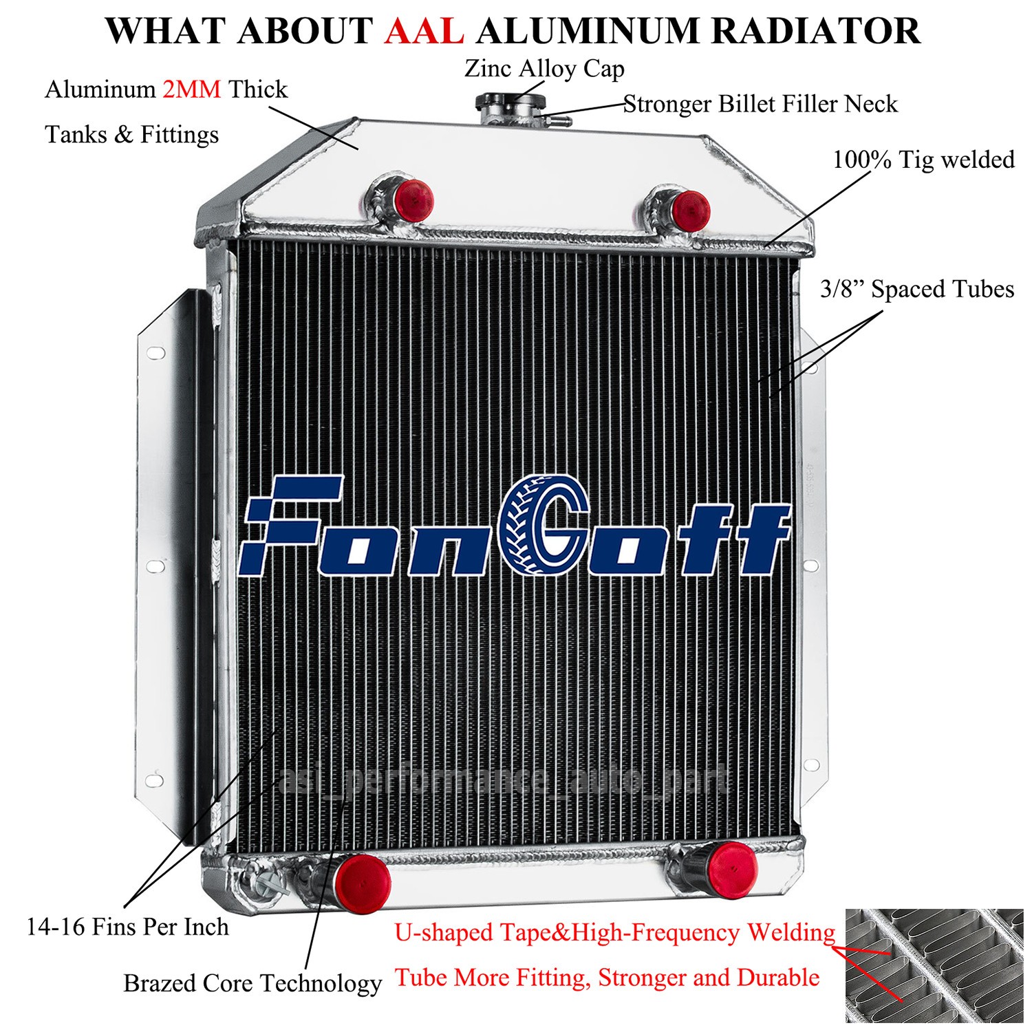 3-Row Radiator For Ford 1949-1953 50 Taunus Custom Flathead Configuration V8 MT