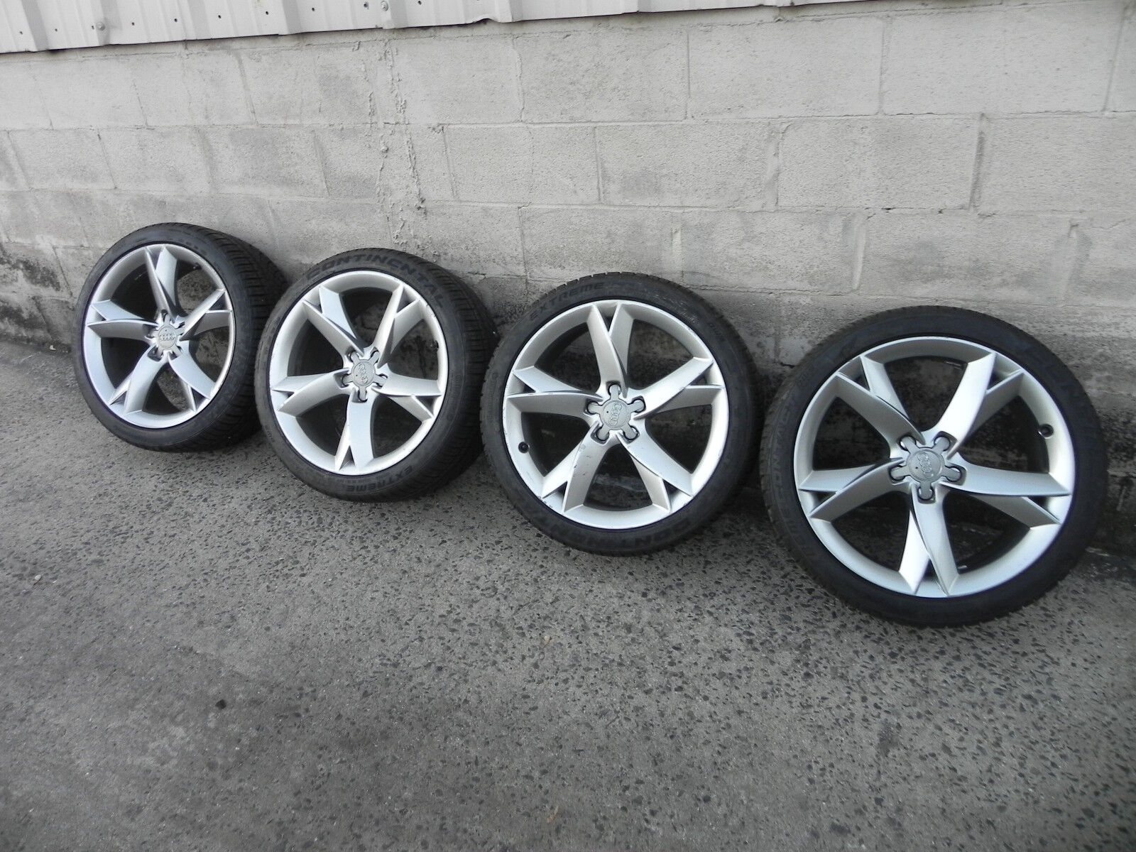 AUDI S5 S4 A5 A4 19 INCH OEM WHEELS RIMS  TIRES CONTINENTAL 