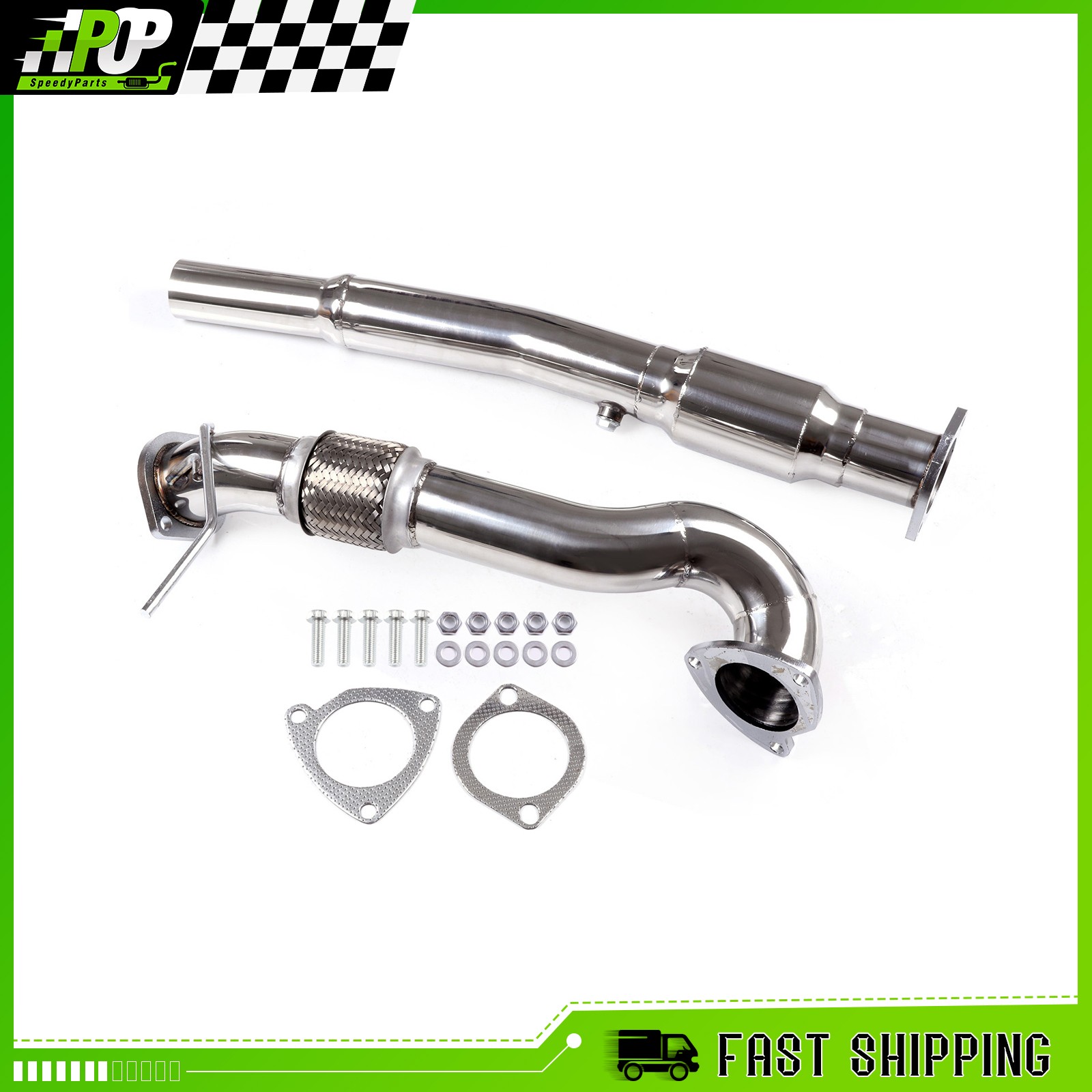 FOR 2002-2006 Audi TT Quattro Mk1 Typ 1.8T l4 DOHC Stainless Stell Exhaust Pipe