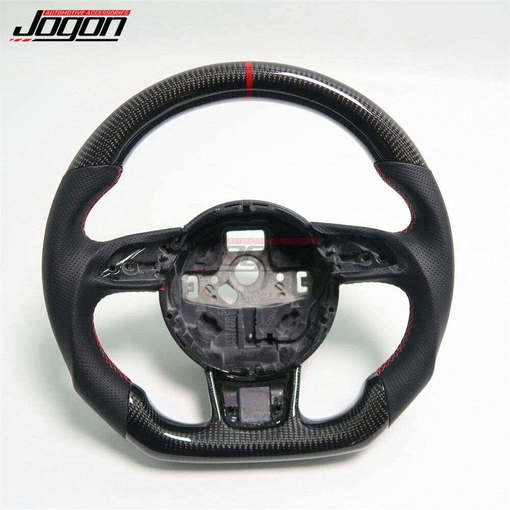 Customized Carbon Fiber Steering Wheel For Audi A3 A4 B8 S3 S4 RS3 RS4 2013-2016