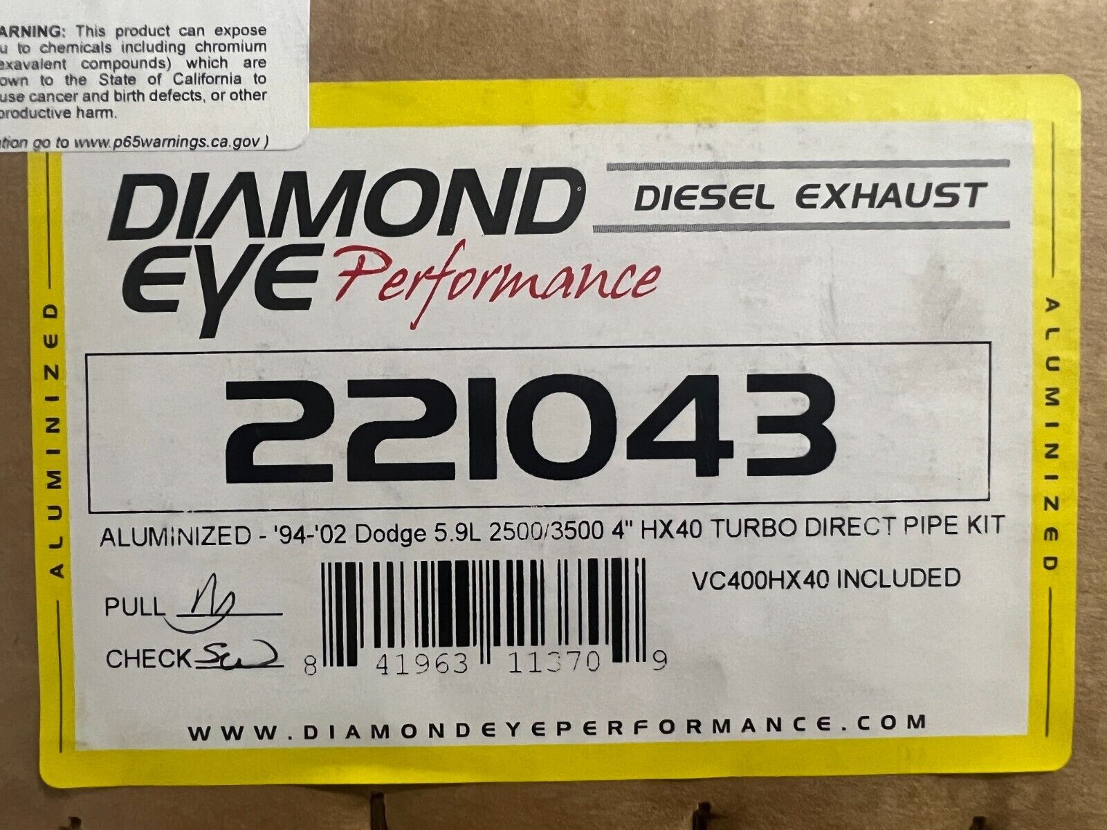 Diamond Eye Turbo Pipe Kit  221043 1994-2002 Fits Dodge 5.9L CUMMINS 2500/3500