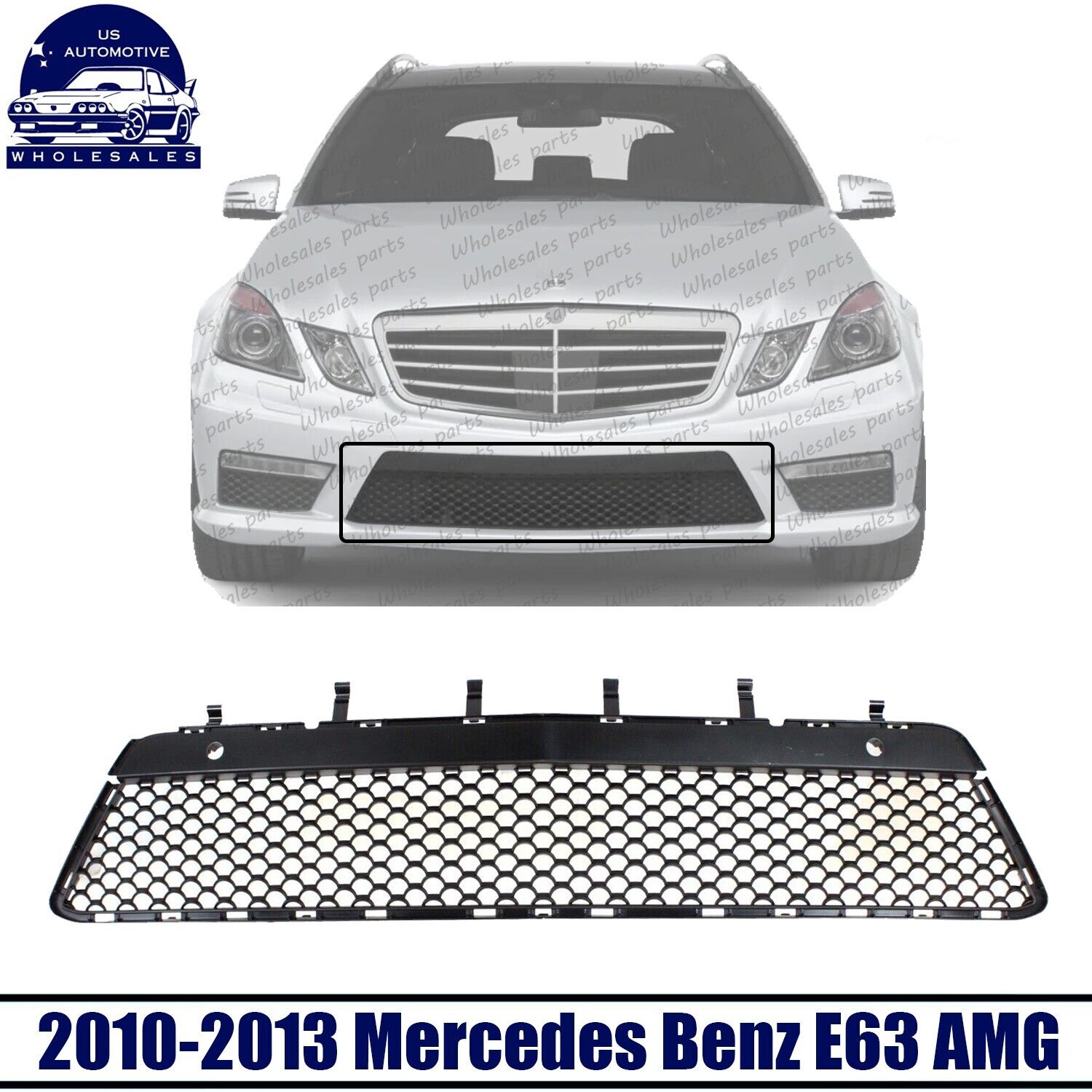 Front Bumper Grille Textured Black For 2010-2013 Mercedes Benz E63 AMG MB1036117