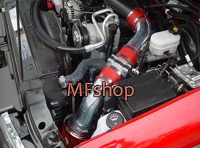 RED For 1996-2005 Chevy Blazer 4.3L V6 Pickup Cold Air Intake Kit + Filter