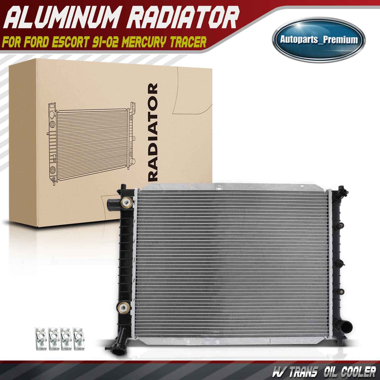 Radiator w/ Oil Cooler for Ford Escort 91-02 Mercury Tracer 1.8L 1.9L 2.0L Auto