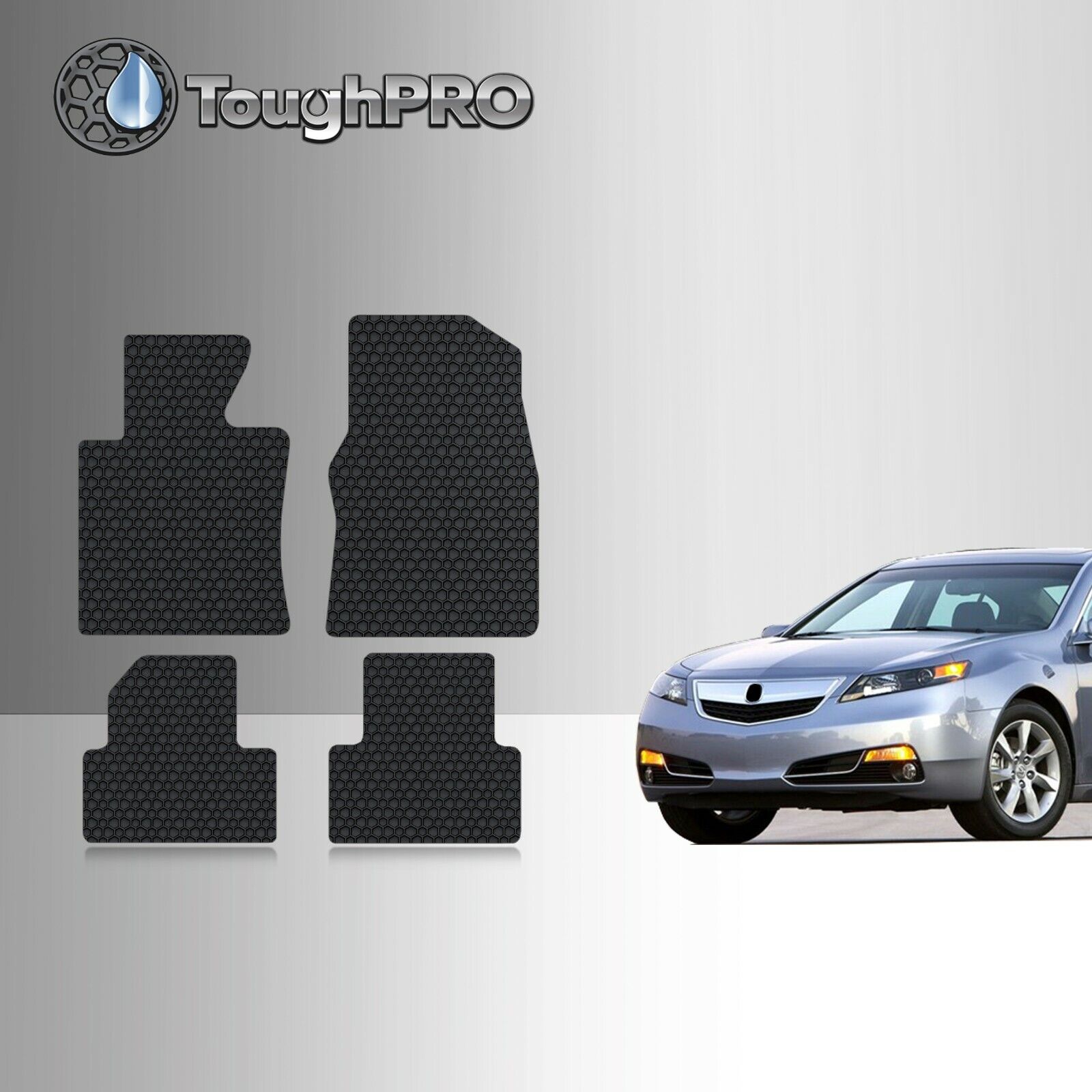 ToughPRO Floor Mats BLACK For Acura TL All Weather Custom Fit 2009-2014