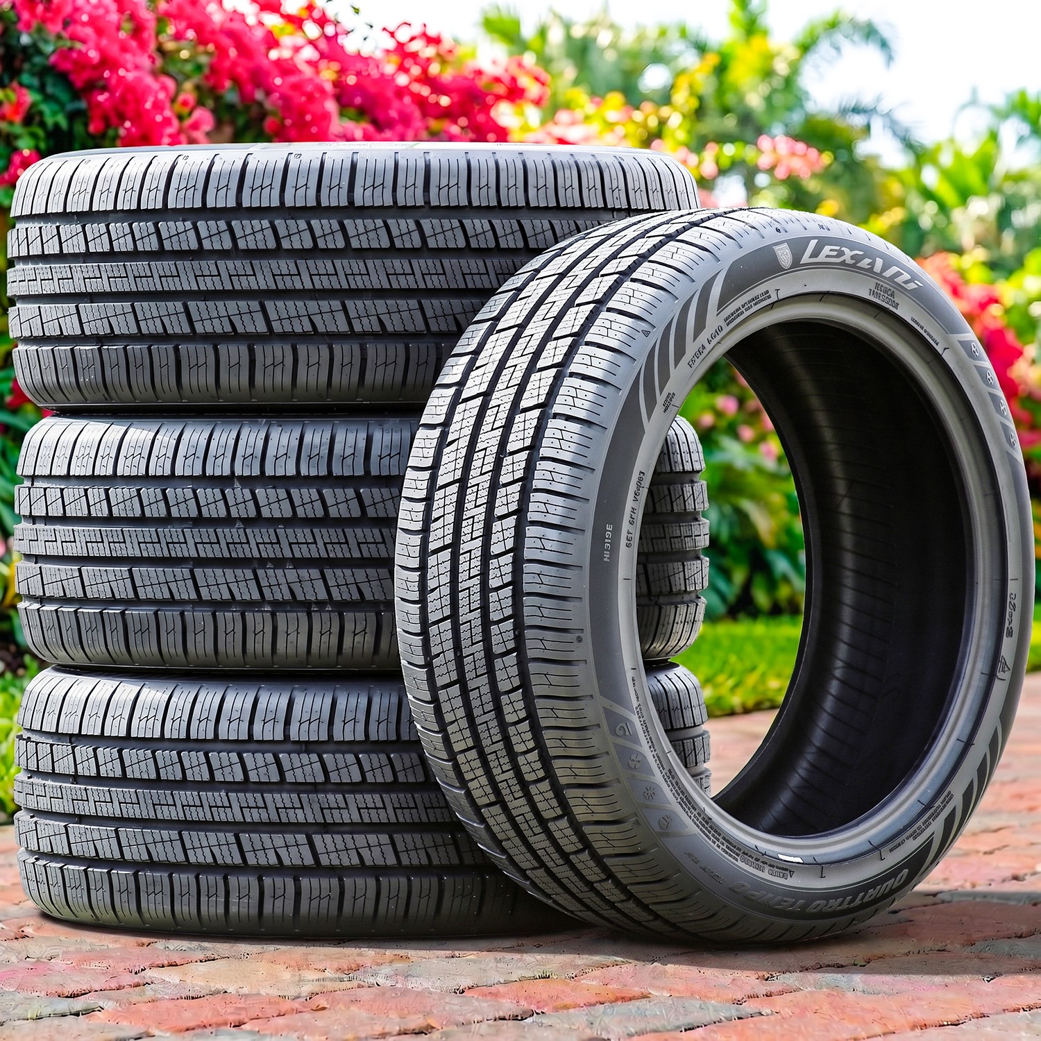 4 Lexani Quattro Tempo Tour AW 245/40R19 98W A/W Tires 70k Mi Warranty 600AA