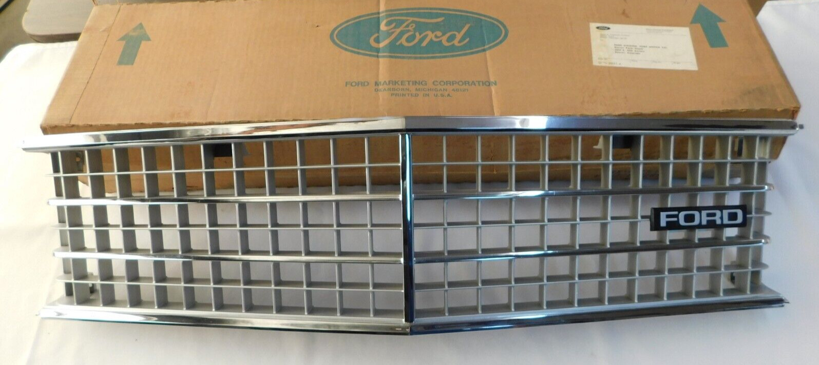 NOS OEM Ford 1979 Fairmont Grille Chrome Trim + Emblem 1978 1980 1981 1982