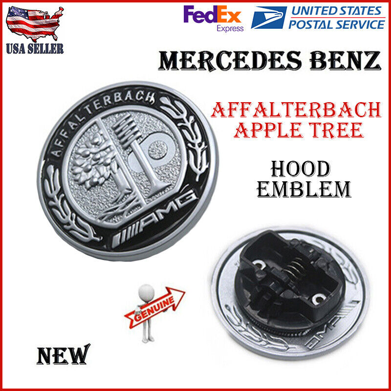 For Mercedes Benz AMG C300 C43 C63 Affalterbach Apple Tree Hood Badge Emblem