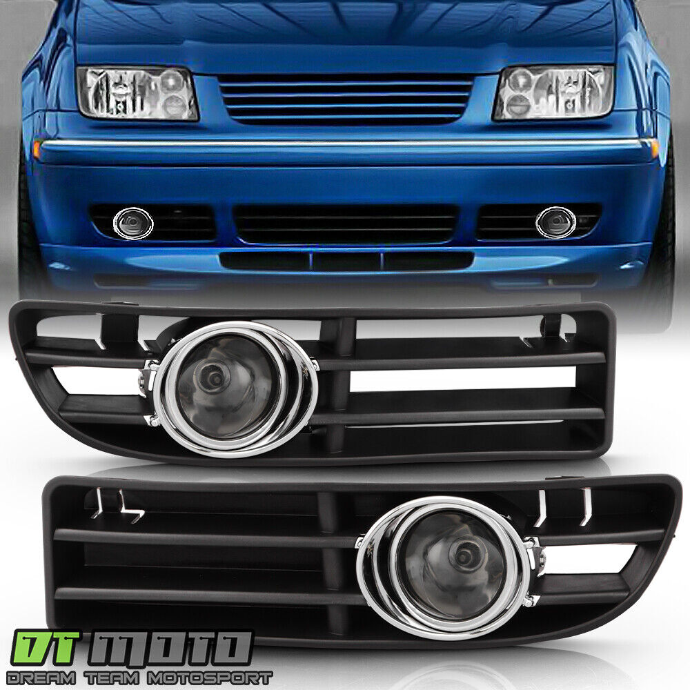 Smoked 1999-2004 VW Jetta Mk4 Bumper Fog Lights Driving Lamps+Switch Left+Right