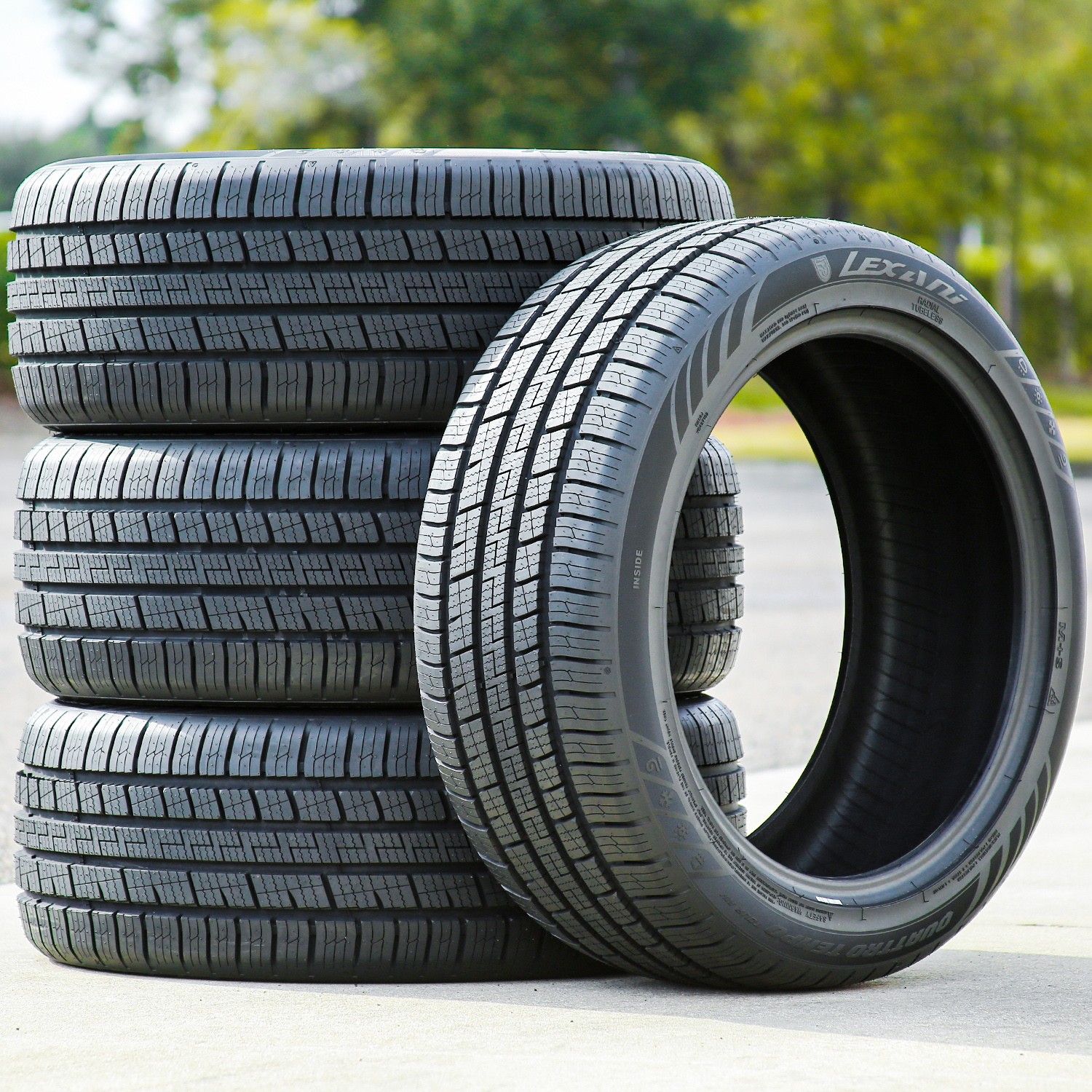 4 Lexani Quattro Tempo Tour AW 225/50R18 99V A/W Tires 70k Mi Warranty 600AA