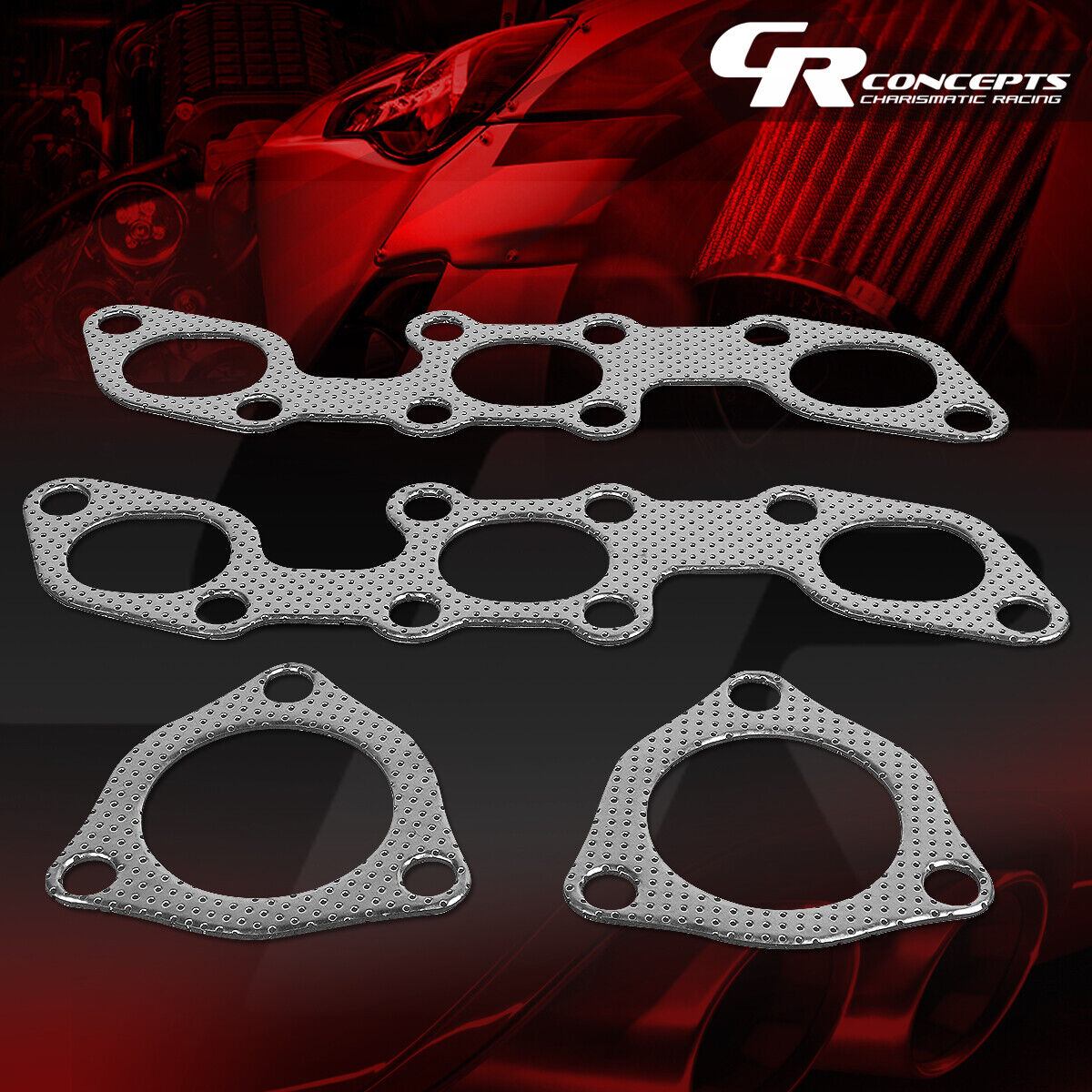 EXHAUST MANIFOLD HEADER GASKET COMPLETE SET FOR 90-96 NISSAN 300ZX 3.0 NON TURBO