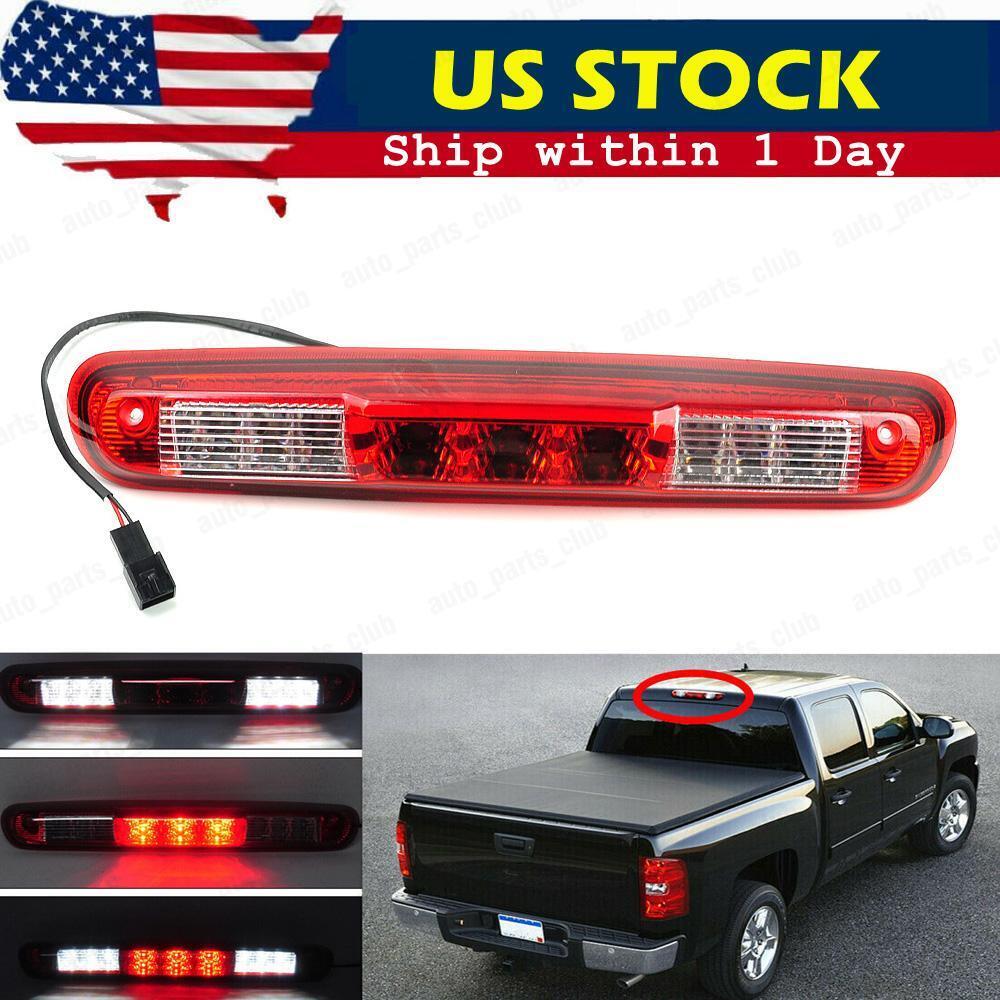 Replace For 07-13 Chevy Silverado GMC Sierra Red LED 3rd Brake Light Cargo Lamp