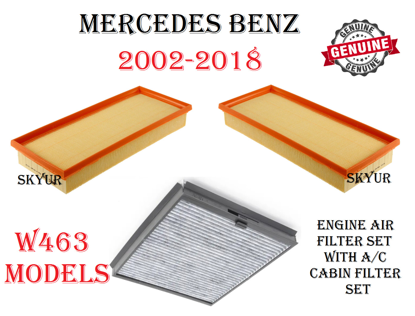Mercedes Air Conditioning Cabin Filter & Engine Air Filter For G500 G63 G550 G55