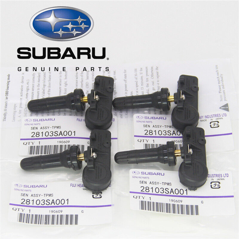 4X Genuine OEM TPMS Tire Pressure Sensors 28103SA001 28103AJ00A For Subaru WRX