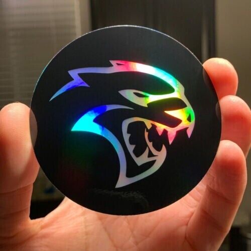 Charger Challenger Hellcat Holographic Vinyl Decal Sticker 3” Round