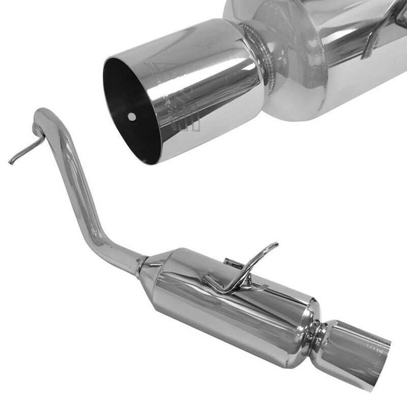 DC SPORTS Single S.S. Polished Axle Back Exhaust for Scion 03-07 xA SCS6402