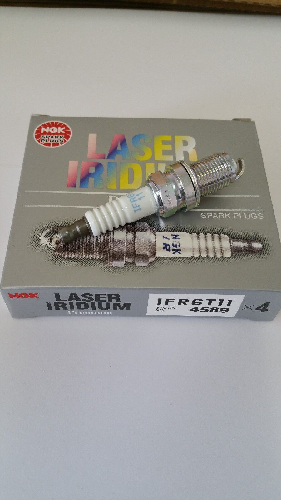 Set of 4 NGK 4589 Laser Iridium Resistor Performance Power Spark Plugs IFR6T11 