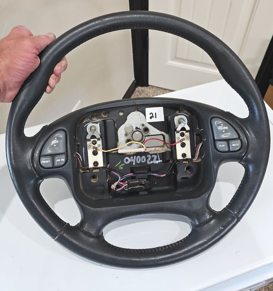 1997-1999 Graphite Grey Firebird Trans Am WS6 Camaro Z28 Leather Steering Wheel