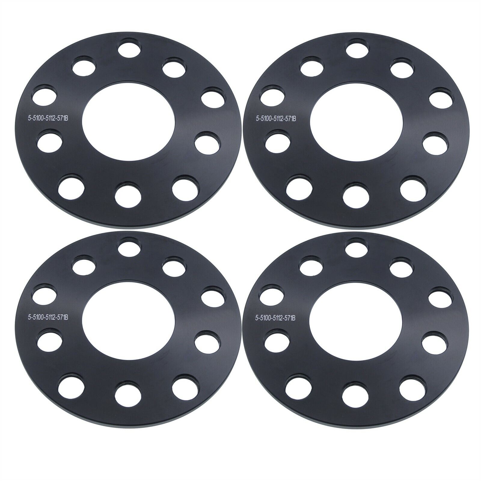 Set of 4 | 5mm Hubcentric Wheel Spacers | 5x100 w/ 57.1mm Hub bore | Flat