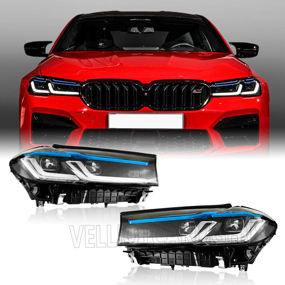 LED Headlights For BMW 5 Series G30 G31 2017-2020 530i Xenon HID Modified LH+RH