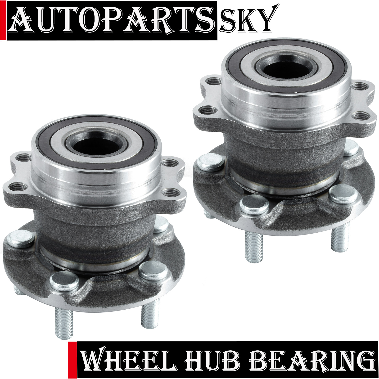 Set 2 Rear Wheel Hub Bearing Assembly For Subaru Forester Impreza XV Crosstrek
