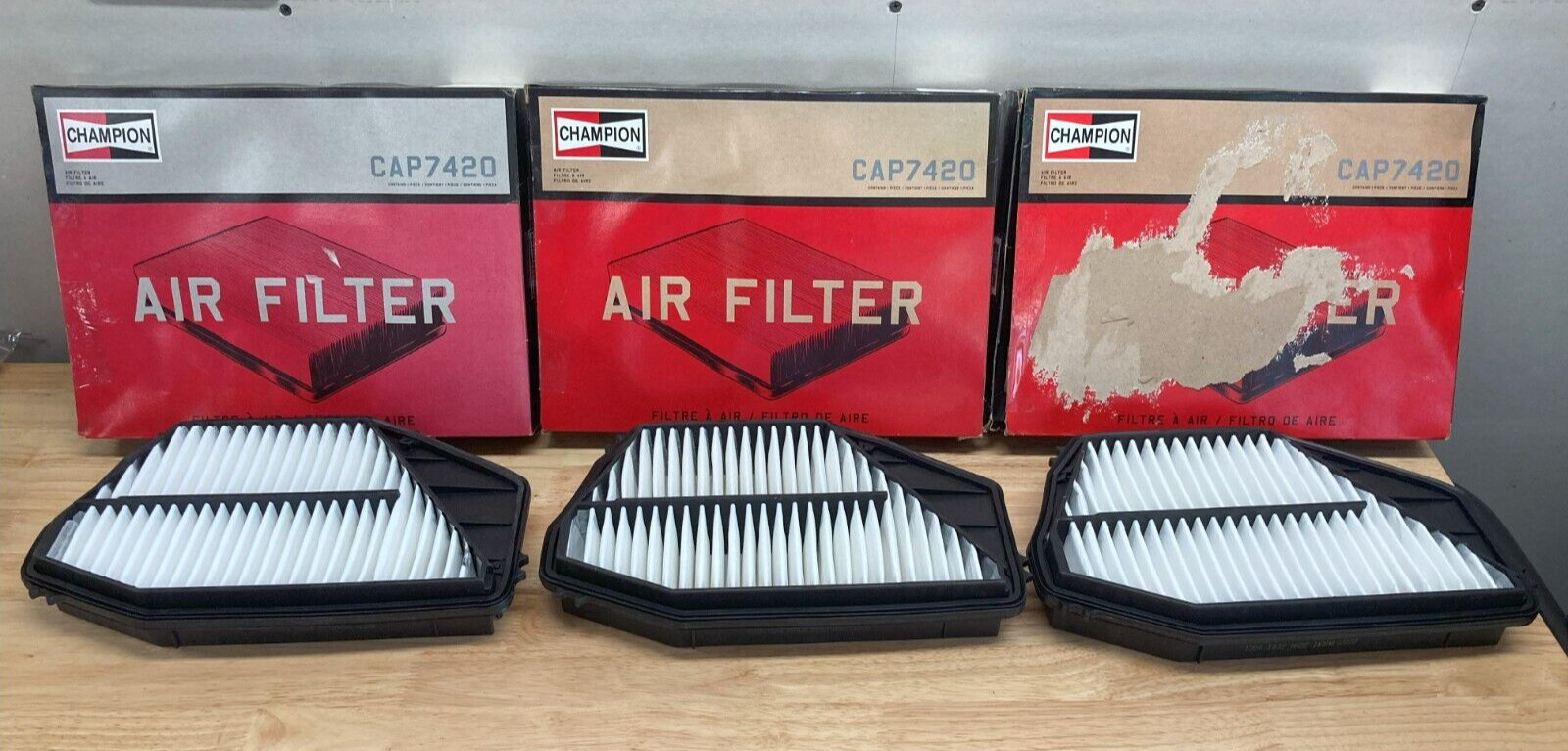 3 pc Champion CAP7420 Engine Air Filters for 88303 XA4873 A24873 PA4873 46303