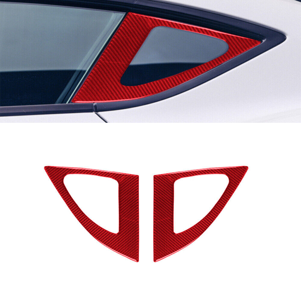 For Toyota GR Supra A90 19-22 Red Carbon Fiber Side Window Louver Shutter Cover