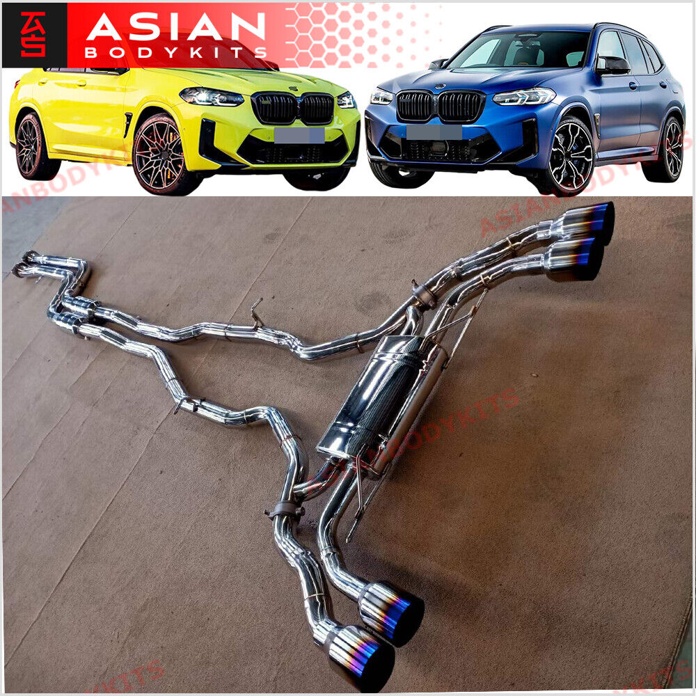 VALVED EXHAUST CATBACK MUFFLER with EXHAUST TIPS for BMW X3M F97 X4M F98 2019+