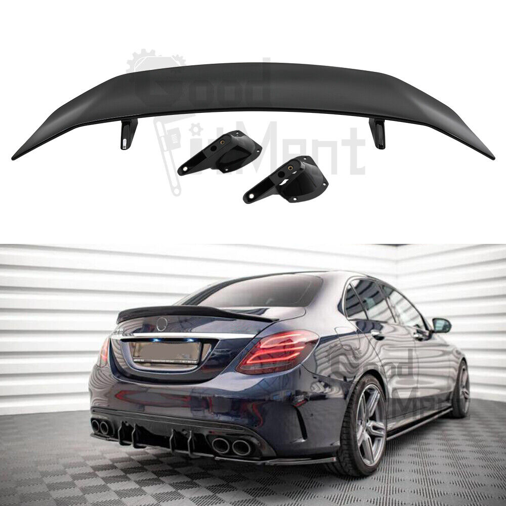 For Mercedes Benz C43 AMG ABS GT Style Rear Trunk Spoiler Wing Lip Glossy Black