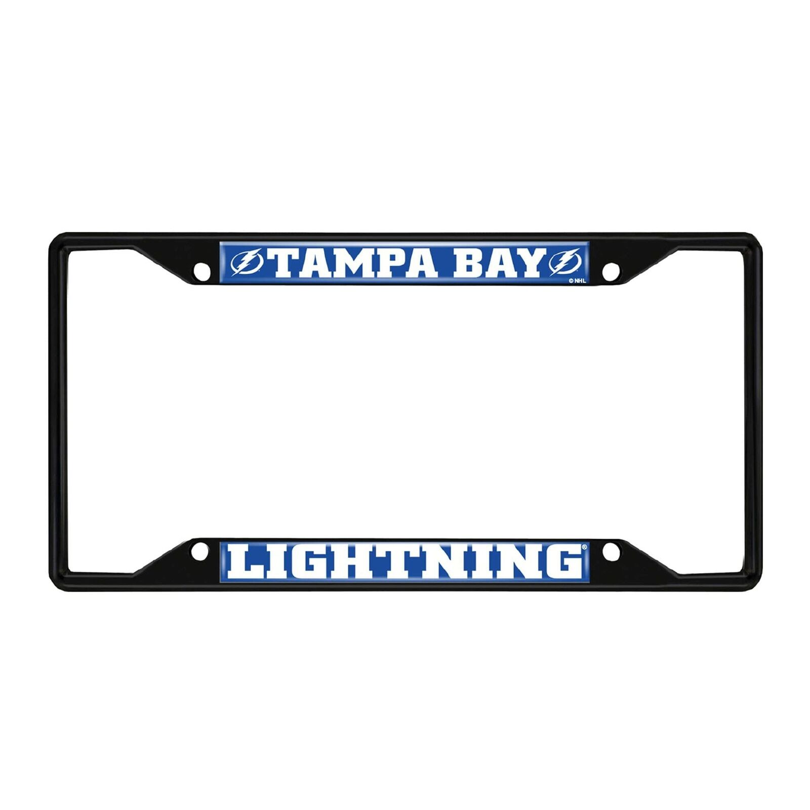FANMATS 31392 Tampa Bay Lightning Metal License Plate Frame Black Finish