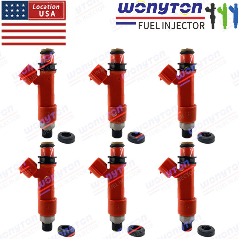Set 6 FUEL INJECTOR 23250-11060 FOR TOYOTA STARLET GLANZA 4E-FTE 1.3 TURBO EP91