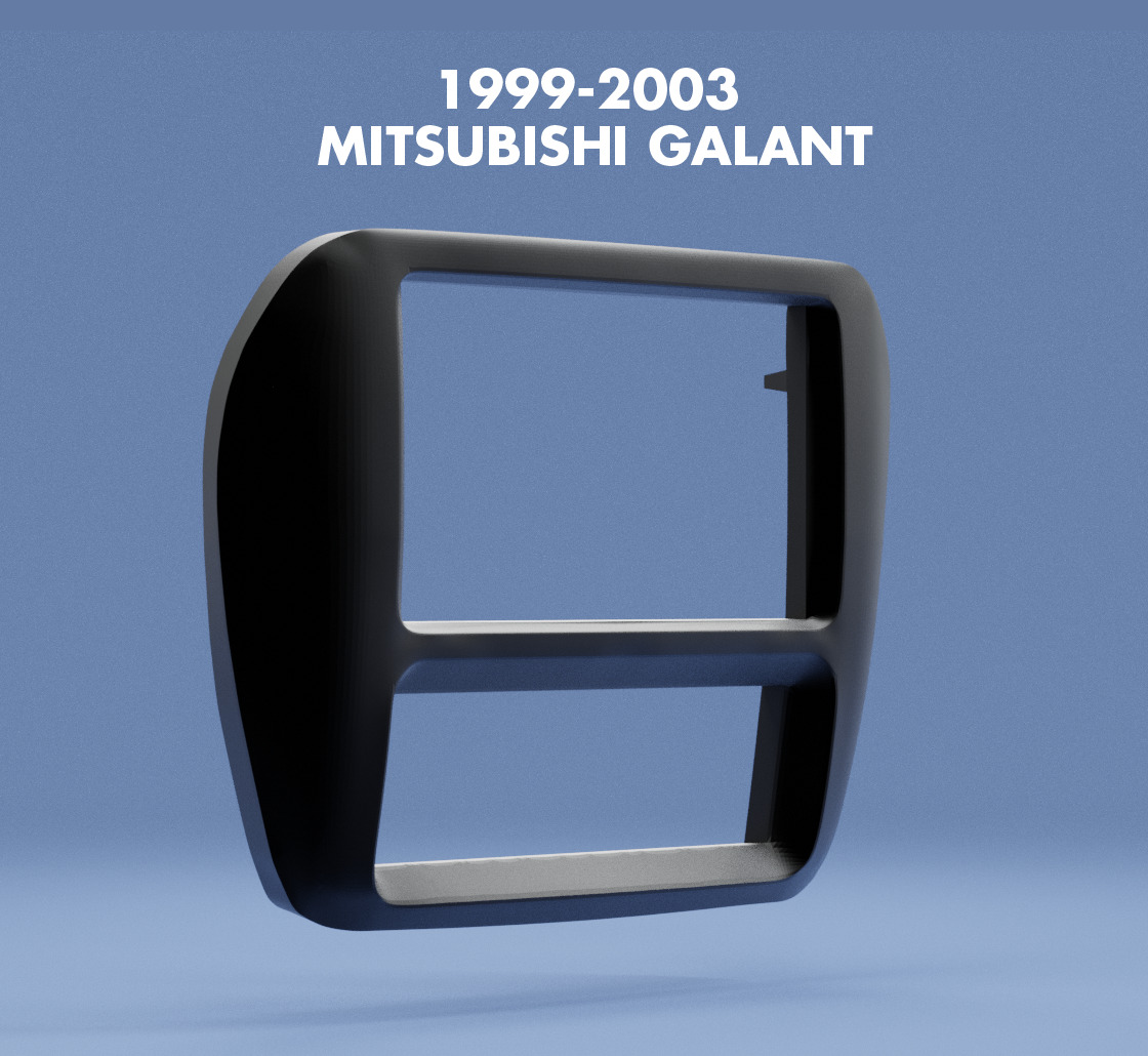 1999-2003 Mitsubishi Galant Double Din Bezel (DEFECTIVE)