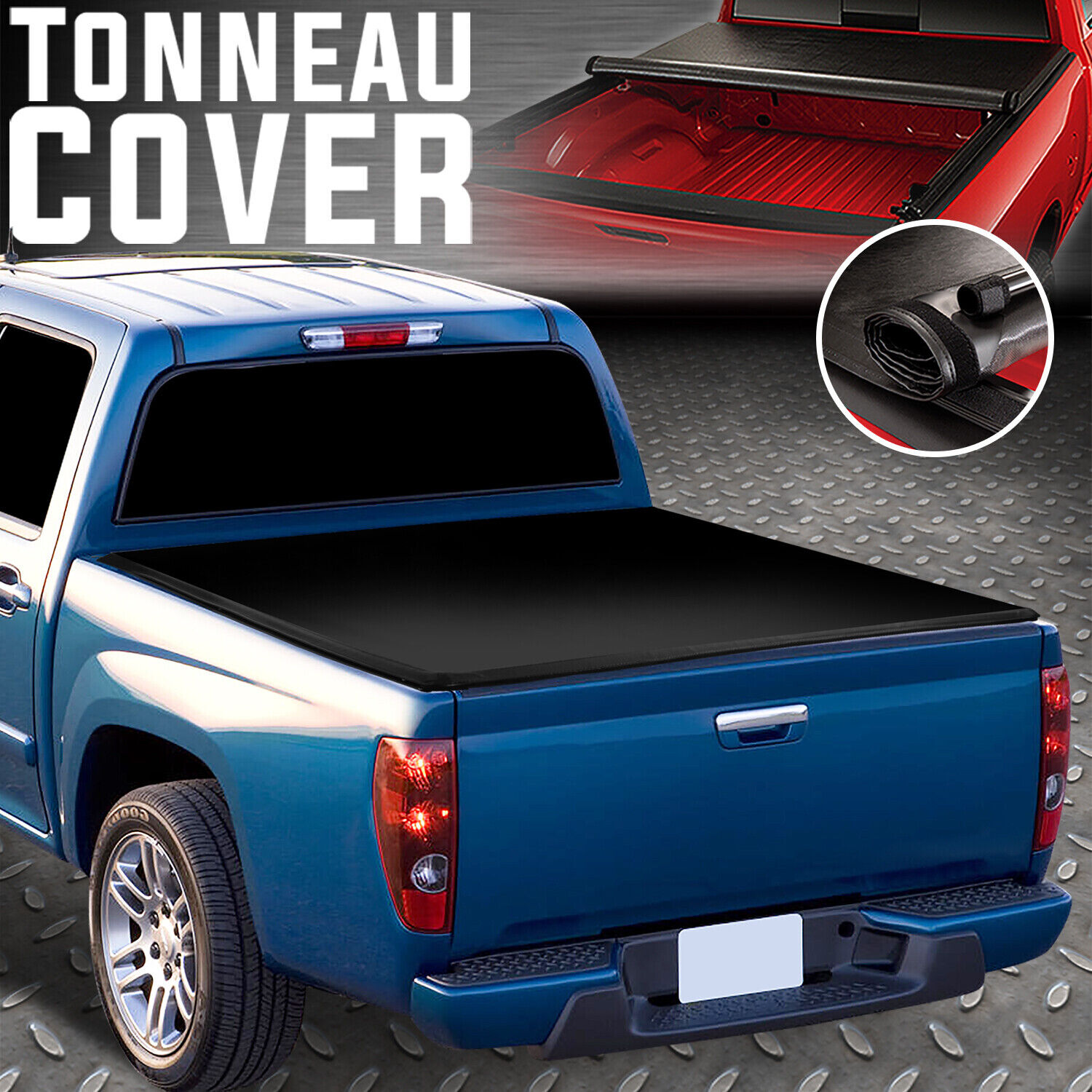 FOR 04-12 CHEVY COLORADO/GMC CANYON 5FT BED SOFT VINYL ROLL-UP TONNEAU COVER